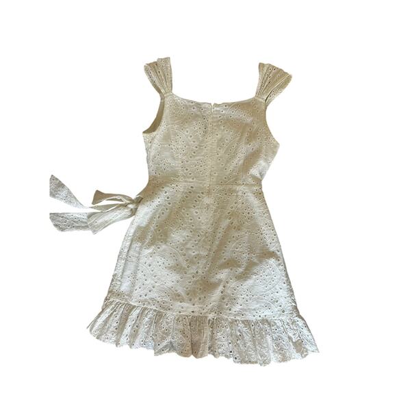SABO Skirt White Eyelet Broderie Anglaise Mini Dress S Y2K Cottagecore Summer - Picture 1 of 2